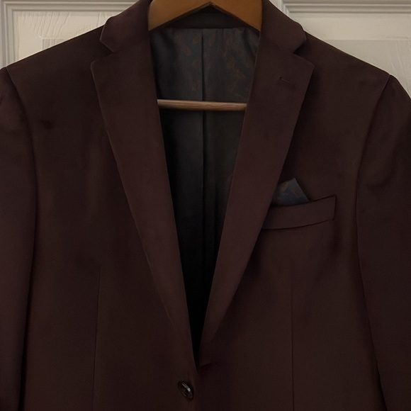 LAUREN RALPH LAUREN VELVET BLAZER WITH FAUX POCKET SQUARE - Picture 6 of 6